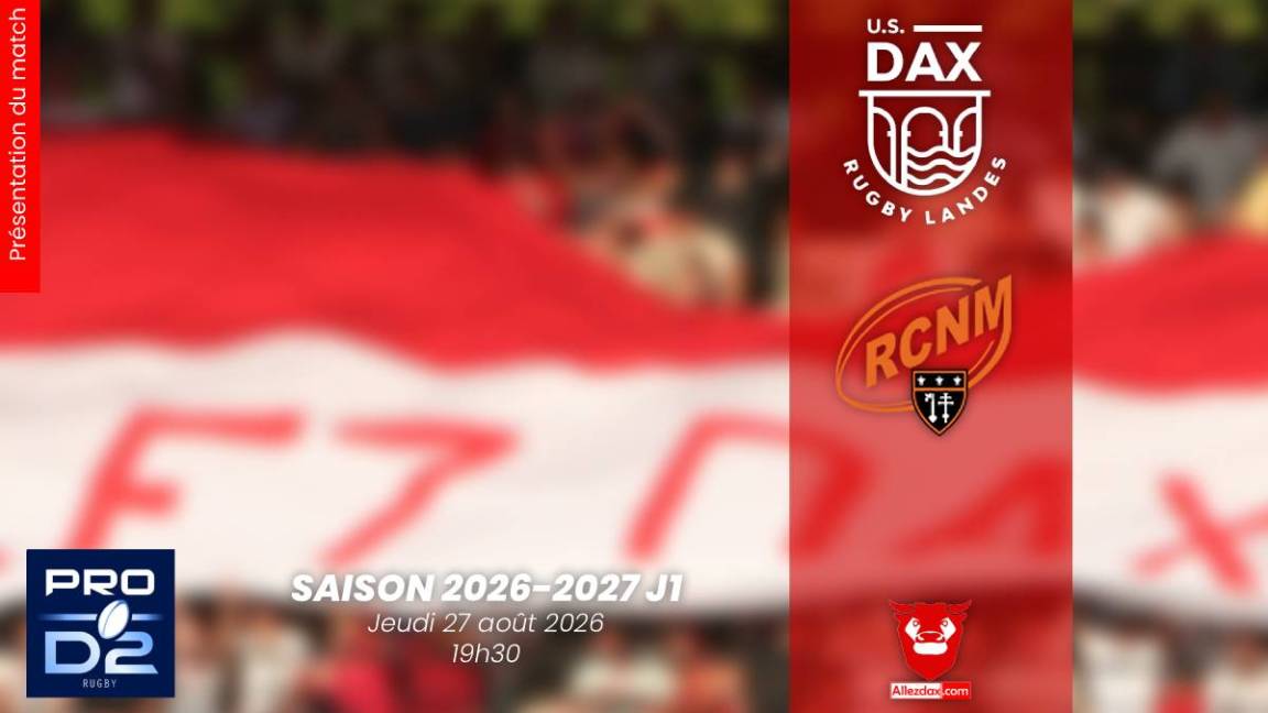 PROD2 2026-2027 J1 : DAX - NARBONNE